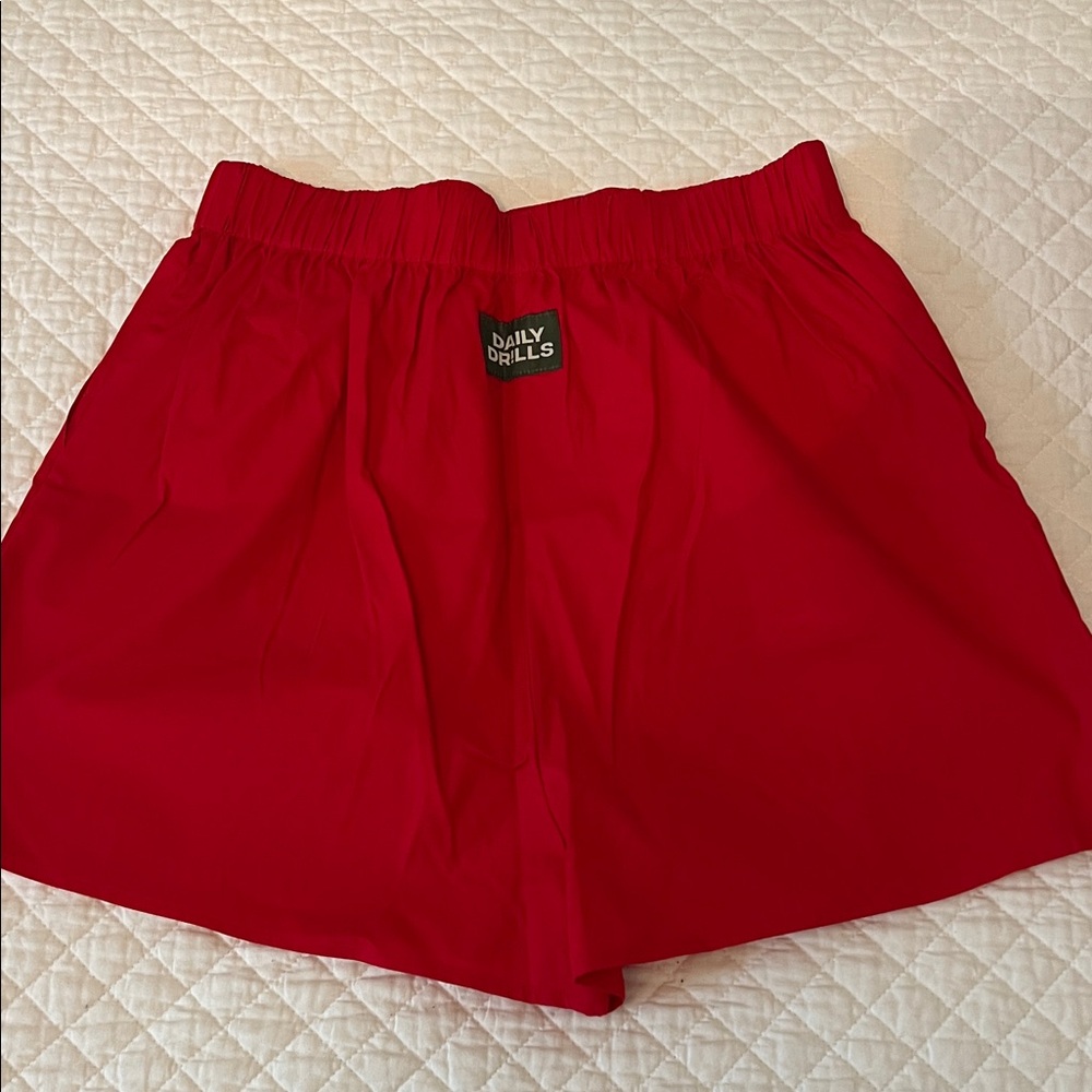 Daily Drills Bold Red Shorts
